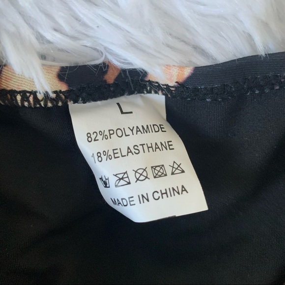 Nwot Animal Print Cut Out Monokini One Piece Bathing Suit High Waist - Picture 11 of 13